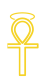 ankh symbol with halo