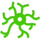 a green neuron icon